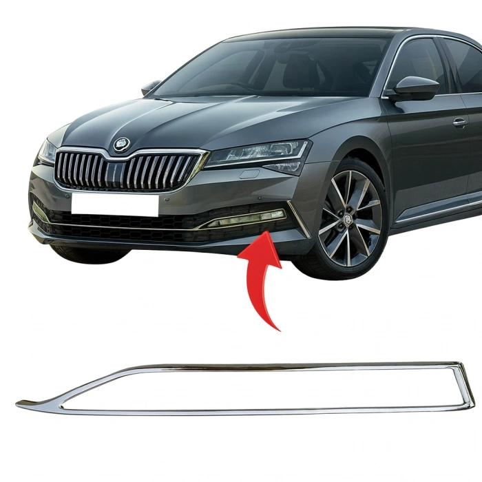 3V0853767D 2ZZ SİS KAPAGI ÜST ÇITASI KROM SOL SUPERB 2020 ve Üzeri