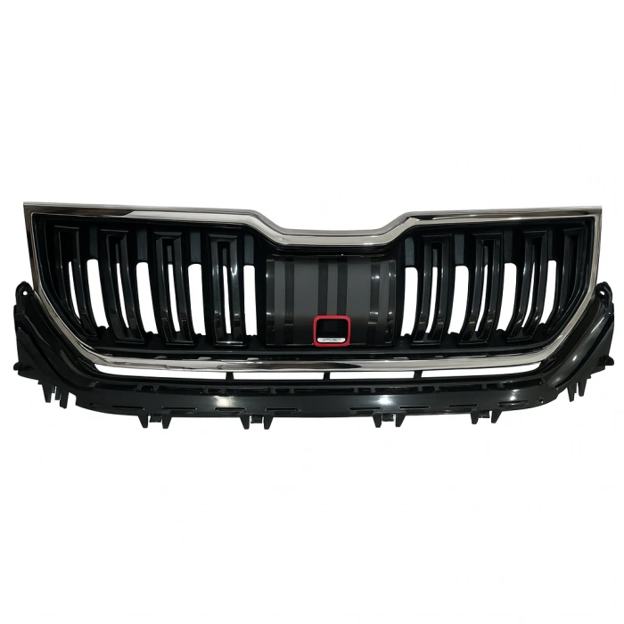 ÖN PANJUR KROM ÇERÇEVE RADAR KAMERA DELİKLİ MAT SİYAH  KADİAQ 2016-2022 565853653C 2Z4/565853761 2ZZ