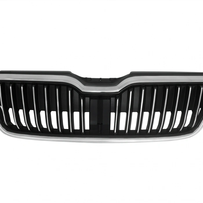 ÖN PANJUR KROM ÇİZGİLİ KROM ÇERCEVE ÜST PLASTİK BİRLİKTE PARLAK SİYAH  FABİA 2011-2015 5J0853651D 041/5J0853607A 2ZZ