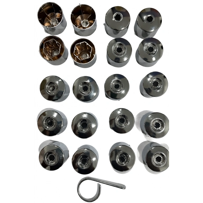 6J0601173B 9B9 BİJON KAPAK SETİ FULL KROM 16 NORMAL +4 ŞİFRELİ SEAT VE AUDİ