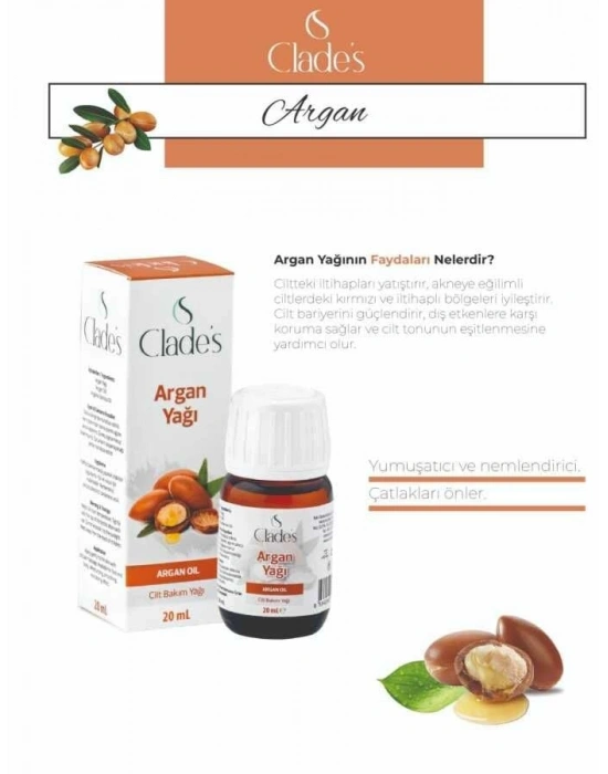 Clades Argan Yağı 20 Ml