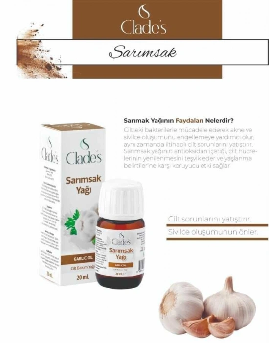 Clades Sarımsak Yağı 20 Ml