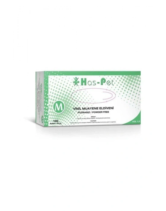Haspet  Vinil Muayene Eldiveni Pudrasız 100lü Medium