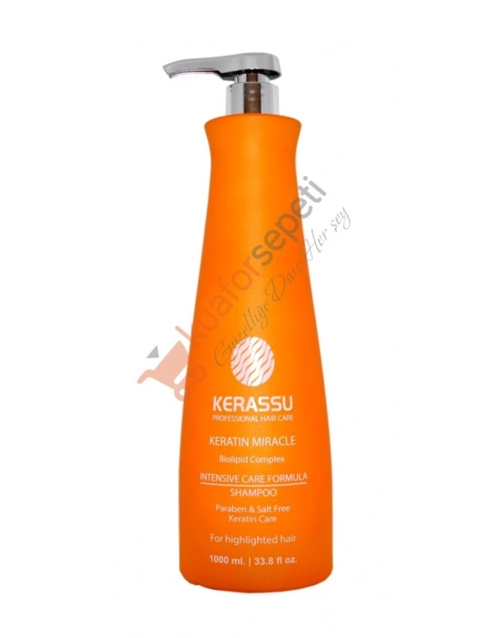 Kerassu Keratin Miracle Röfleli Saçlar İçin Yoğun Bakım Şampuanı 1000 ml.