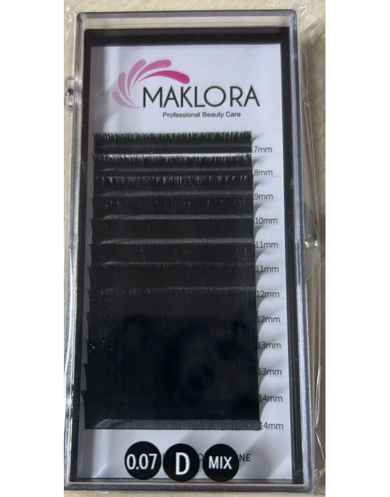 Maklora İpek Kirpik D Kıvrım 0.07 Kalınlık Mix