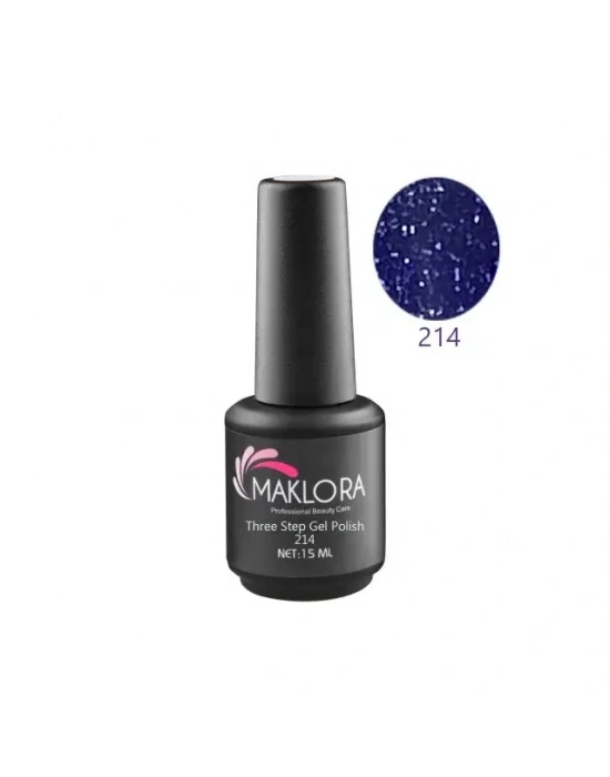 Maklora Three Step Kalıcı Oje Glitter 214 15 Ml