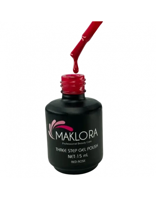 Maklora Three Step Kalıcı Oje Red Rose No: 211 15 Ml