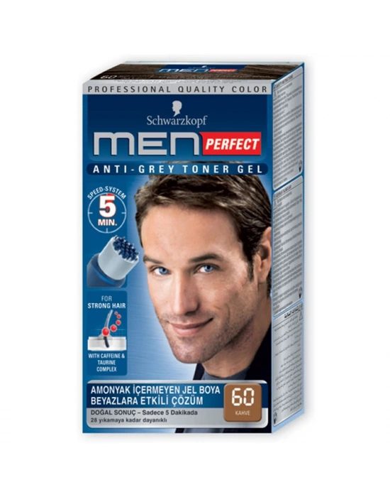 Men Perfect Amonyaksız Jel Saç Boyası - Kahve 60