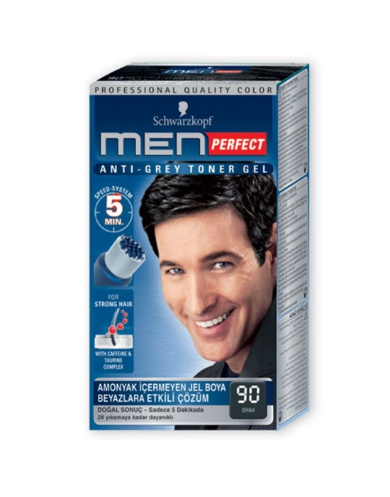 Men Perfect Amonyaksız Jel Saç Boyası - Siyah 90