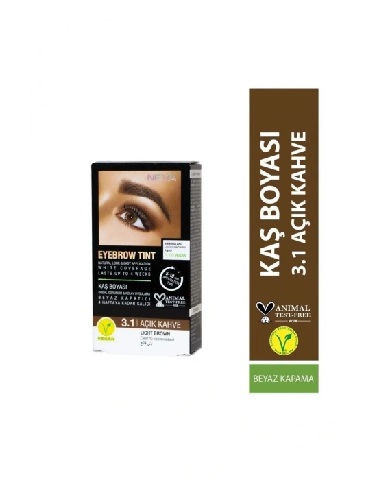 Neva Eyebrow Tint Vegan Kaş Boyası Seti 3.1 Açık Kahve