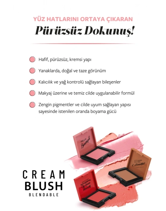 Pastel Cream Blush - Krem Allık 41 Dazzling 3.6 g