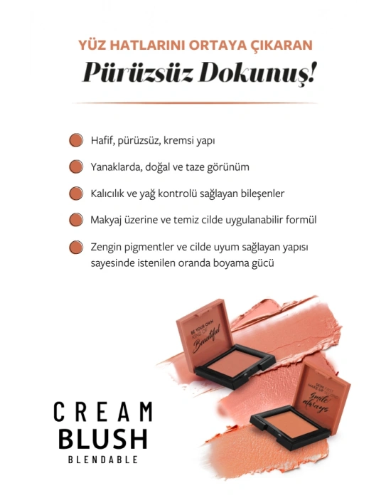 Pastel Cream Blush - Krem Allık 44 Blossom 3.6 g