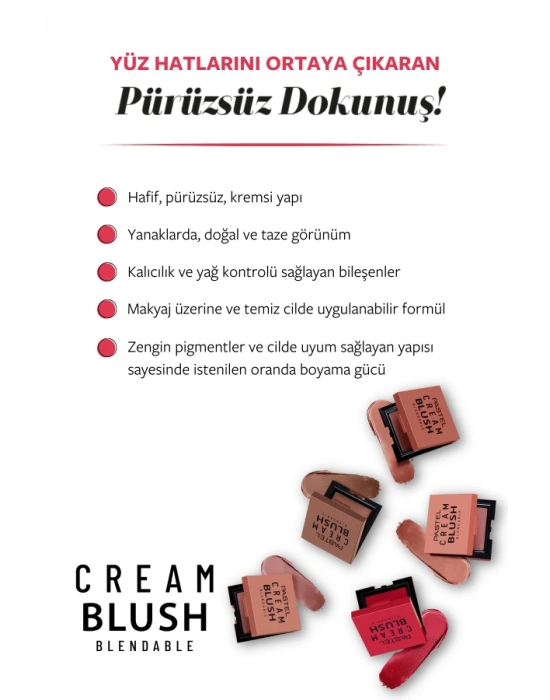 Pastel Cream Blush - Krem Allık 48 Romance 3.6 g