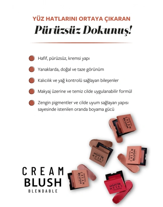 Pastel Cream Blush - Krem Allık 49 Heavenly 3.6 g