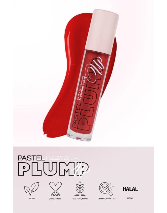 Pastel Plump Up 209 Red Velvet Extra Hydrating Plumping Gloss - Dolgunlaştıran Dudak Parlatıcısı 5.3 ml