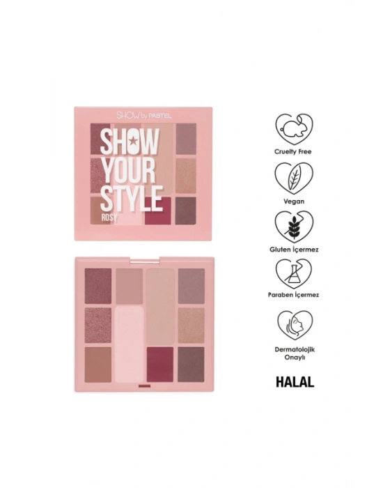 Show By Pastel Show Your Style - Far Paleti 465 Rosy 8 x 1.30 g / 2 x 3.30 g