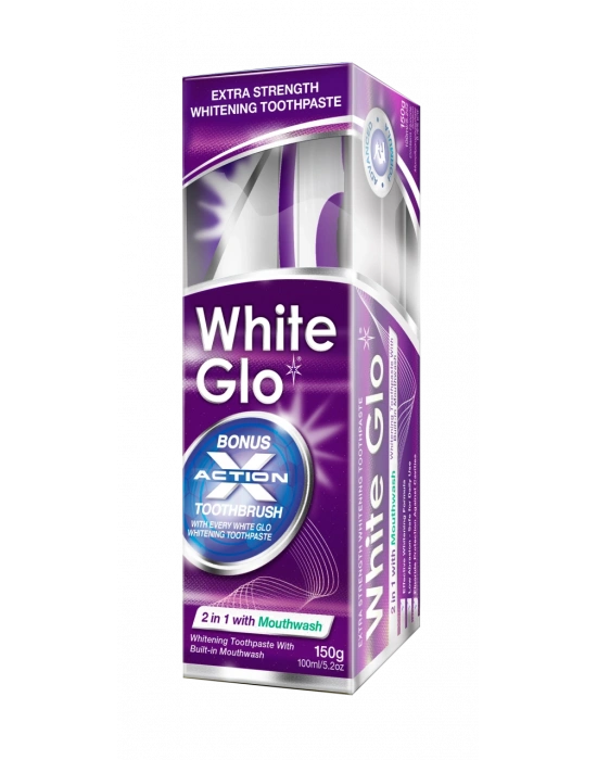 White Glo Profesyonel Ağız Gargarası Ve Diş Macunu Bir Arada Özel Formül