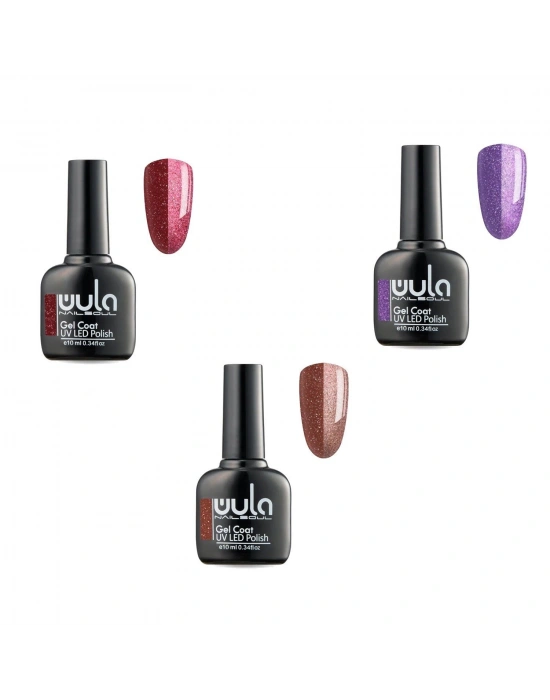 Wula Nailsoul Lunar Shine Kalıcı Oje Seti 3 Parça 10 ML (Ton 714 - Ton 716 - Ton 717)