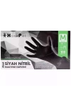 Haspet  Nitril Pudrasız Eldiven Siyah 100lü Medium
