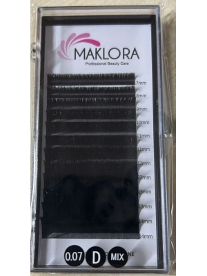 Maklora İpek Kirpik D Kıvrım 0.07 Kalınlık Mix
