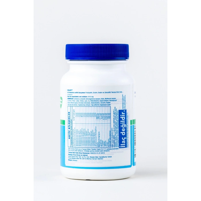 V-Probiotics with Enzymes - Enzimli Probiyotik - Glutensiz 30 Kapsül - 10 milyar KOB - Probiyotikler ve Sindirim Enzimleri Beraber
