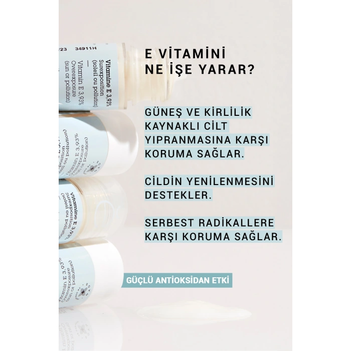 Pure Active E Vitamini Antioksidan Etkili Nemlendirici Cilt Yenileyici Konsantre Bakım Serumu 15ML