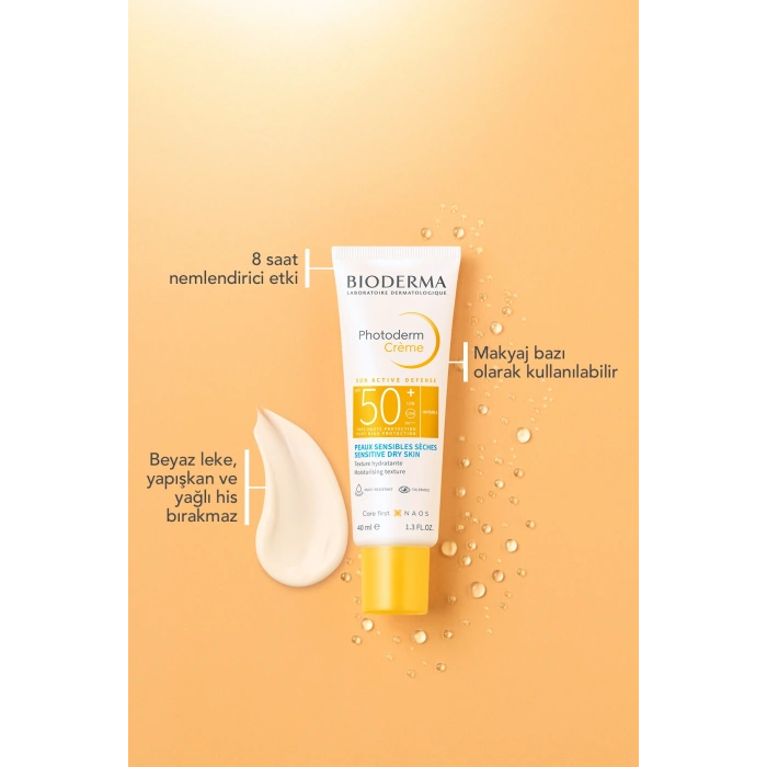 Photoderm Cream SPF50+ Kuru & Tüm Ciltler Çok Yüksek Korumalı Nemlendirici Yüz Güneş Kremi 40 ML
