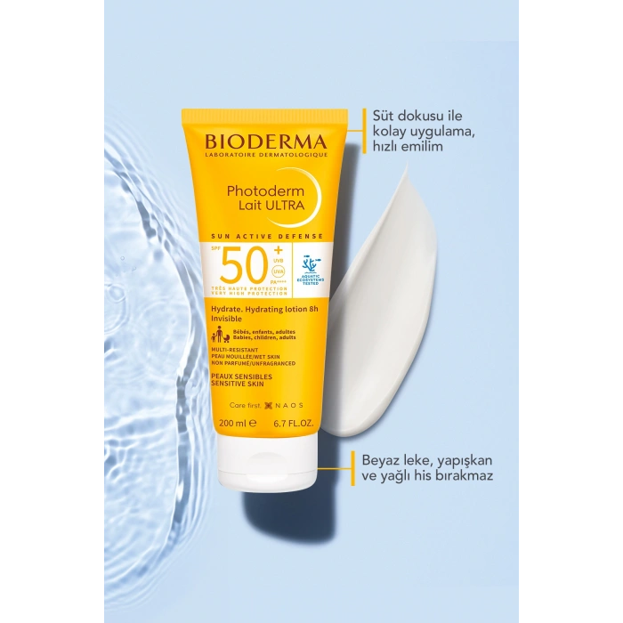 Photoderm Lait Ultra SPF50+ Tüm Ciltler İçin Yüksek Korumalı Süt Formda Güneş Kremi 100 ML