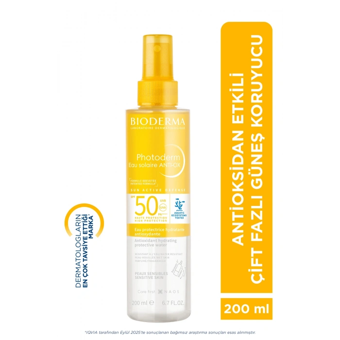 Photoderm Anti-Ox SPF50 Hassas&Tüm Ciltler Antioksidan Etkili Yaşlanma Karşıtı Güneş Koruyucu 200ML