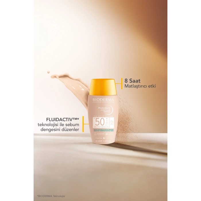 Photoderm Nude Touch SPF50+ Salisilik Asit İçeren Kapatıcı Etkili Güneş Kremi Very Light 40 ML