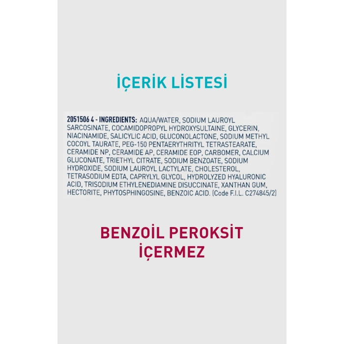 YAĞLI VE AKNEYE EĞİLİM GÖSTEREN CİLTLERE ÖZEL SALİSİLİK ASİT İÇERİKLİ YÜZ TEMİZLEME JELİ 236 ML