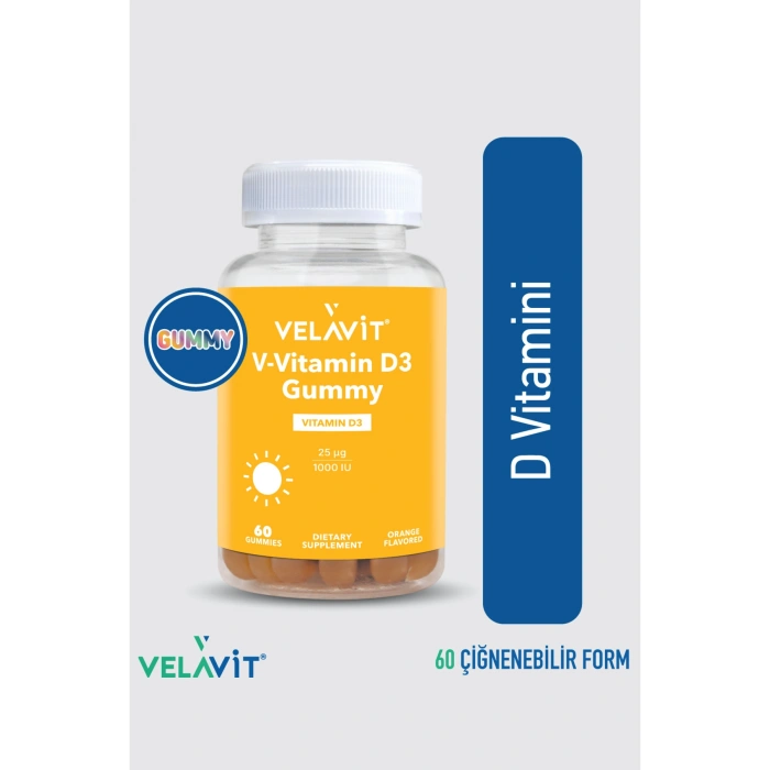 V-Vitamin D3 - Günlük D Vitamini Desteği - 60 Adet Çiğnenebilir Vitamin