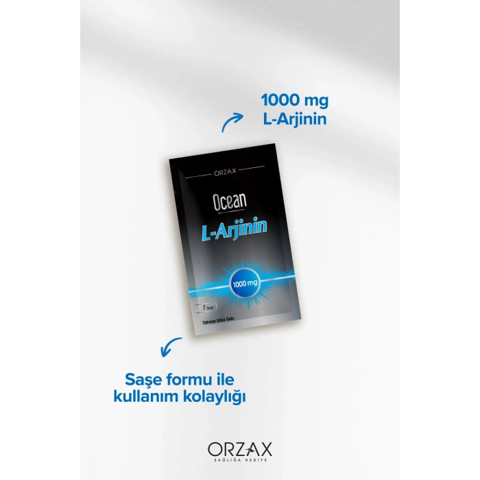 Orzax L-Arjinin 1000 mg Takviye Edici Gıda 60 Saşe