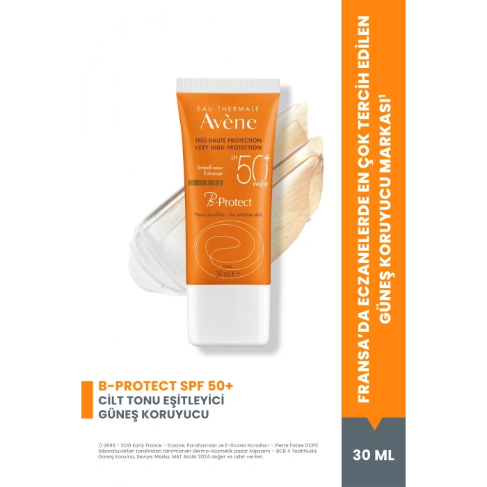 B-Protect SPF 50+ Ton Eşitleyici Güneş Kremi Cilt Tonuna Uyumlu Renkli Yüz Güneş Kremi 30 ml