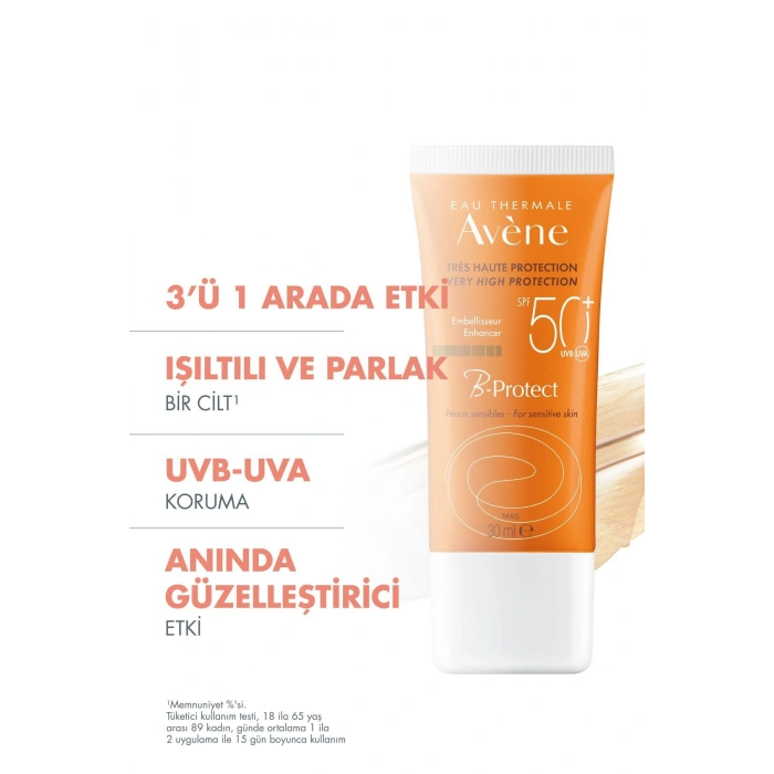 B-Protect SPF 50+ Ton Eşitleyici Güneş Kremi Cilt Tonuna Uyumlu Renkli Yüz Güneş Kremi 30 ml