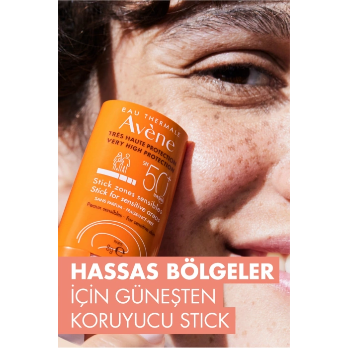 Stick Güneş Kremi SPF 50+ Hassas Bölgeler için Yüksek Koruma Sağlayan Güneş Koruyucu 8 gr