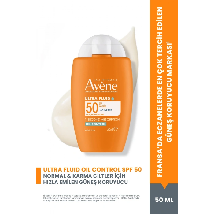 Ultra Fluid Oil Control SPF 50 Yağlı Ciltler için Güneş Kremi 50 ml