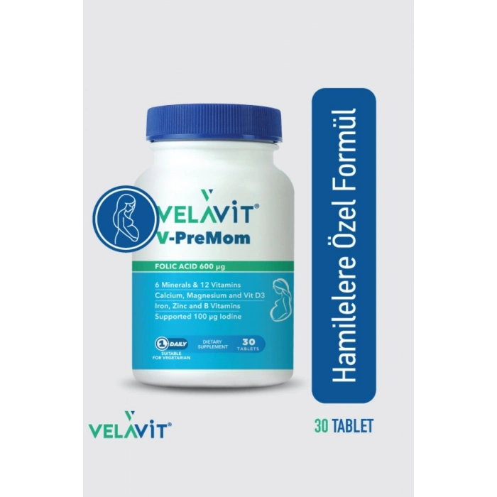 V-PreMom - Hamilelik ve Doğum Öncesi Multivitamin Takviye - 30 Tablet