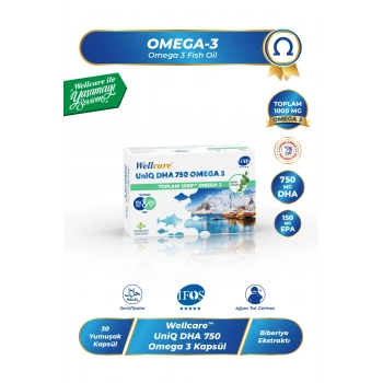 Uniq Dha 750 Omega 3 Balık Yağı 30 Kapsül