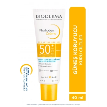 Photoderm Cream SPF50+ Kuru & Tüm Ciltler Çok Yüksek Korumalı Nemlendirici Yüz Güneş Kremi 40 ML