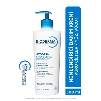 Atoderm Cream Ultra Kuru Ciltler Bebek, Çocuk, Yetişkin Nemlendirici Yüz, Vücut Bakım Kremi 500 ml