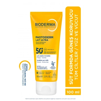 Photoderm Lait Ultra SPF50+ Tüm Ciltler İçin Yüksek Korumalı Süt Formda Güneş Kremi 100 ML