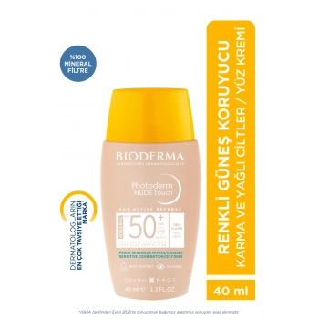 Photoderm Nude Touch SPF50+ Salisilik Asit İçeren Kapatıcı Etkili Güneş Kremi Very Light 40 ML