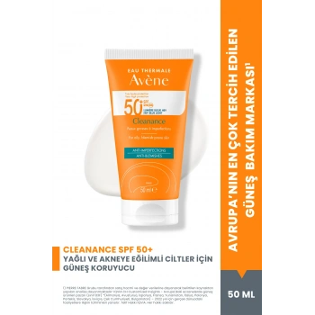 Cleanance SPF50+ Yağlı ve Akneye Eğilimli Ciltler için Yüksek Korumalı Güneş Kremi 50 ml
