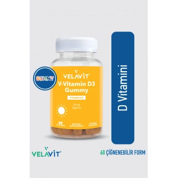 V-Vitamin D3 - Günlük D Vitamini Desteği - 60 Adet Çiğnenebilir Vitamin