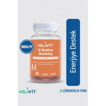 V-Active Gummy - Enerji için Günlük Destek - 60 Adet Çiğnenebilir Vitamin