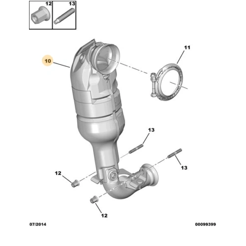 9812493680 - Partikül Filtresi ( Egsoz Katalizör )