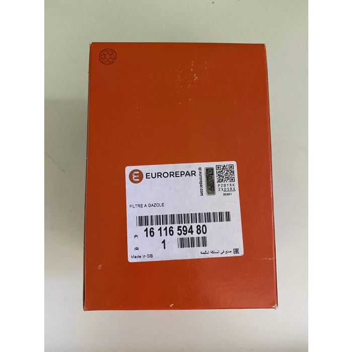 Eurorepar 1611659480 Yakıt Filtresi - Peugeot 301, 208, 308 / Citroen C3, C4, Elysee 1.6 Hdi