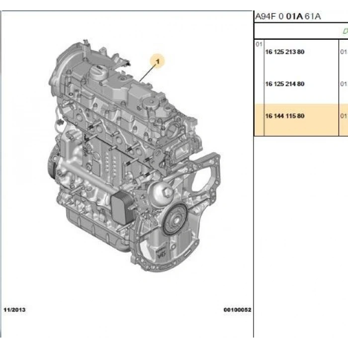 1614411580 - KOMPLE MOTOR DV6FC