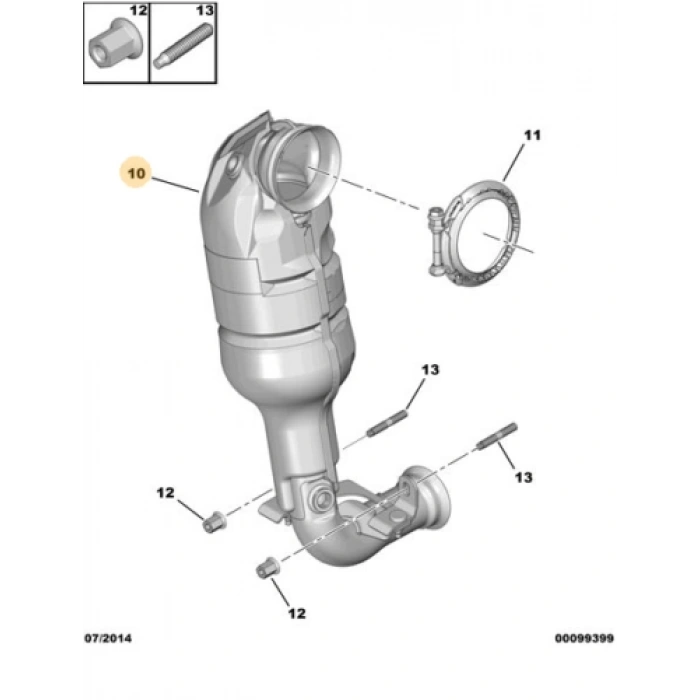 9812493680 - Partikül Filtresi ( Egsoz Katalizör )